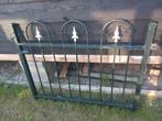 Smeedijzeren Draaihek - 92x117cm, Met poort, Gebruikt, Ophalen of Verzenden, Sierhekwerk