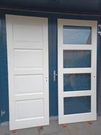 Binnendeur met helder glas 230.5x93 en paneeldeur 230.5x83., Doe-het-zelf en Verbouw, Deuren en Horren, Ophalen, Gebruikt, 80 tot 100 cm