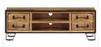 Tv-meubel met lades 120x30x40 cm massief mangohout, ,, Nieuw, Ophalen of Verzenden, ,