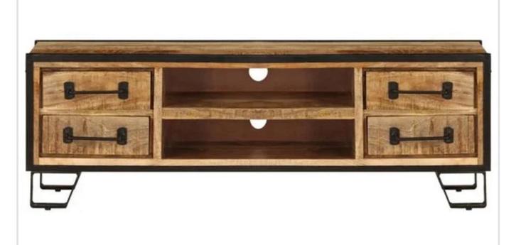 Tv-meubel met lades 120x30x40 cm massief mangohout, Huis en Inrichting, Kasten | Televisiemeubels, Nieuw, Minder dan 100 cm, 25 tot 50 cm