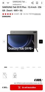 Te koop Samsung Galaxy  tab s9 fe plus 256gb 5g, Computers en Software, Android Tablets, Ophalen, Zo goed als nieuw