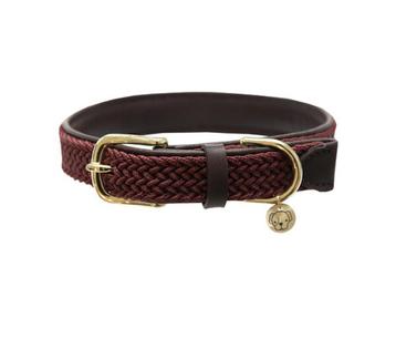 KENTUCKY Gevlochten Halsband Rood M-L Nek 50-60 cm KOOPJE!!! beschikbaar voor biedingen