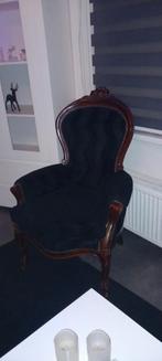 Zwarte barok stoel, Huis en Inrichting, Stoelen, Gebruikt, Barok, Hout, Eén