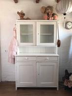 Leuk vintage antiek Frans buffetkast (2 delig), Huis en Inrichting, Kasten | Buffetkasten, Ophalen, Gebruikt, 100 tot 150 cm, 25 tot 50 cm