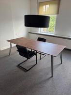 2 Tafels met V-poot Eikenfineer Brownwash, Huis en Inrichting, Ophalen, Overige materialen, Gebruikt, 100 tot 150 cm