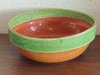 Antieke keramiek brocante keukenschaal schaal kom laag model, Ophalen of Verzenden