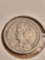Zilveren 25 cent Wilhelmina 1915, Verzenden, Zilver, 25 cent, Koningin Wilhelmina