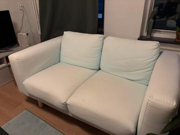 Tweepersoons bank lichtblauw