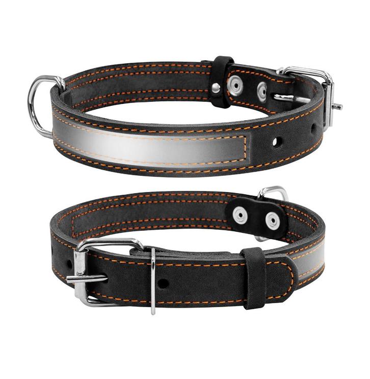 WAUDOG CoLLar Halsband Reflecterend Zwart 48-63 cm KOOPJE!!!, Dieren en Toebehoren, Hondenhalsbanden en Penningen, Nieuw, Handgemaakt