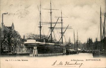 Rotterdam Achterhaven  Prachtkaart uitg P.F. vd Ende st 1903 beschikbaar voor biedingen