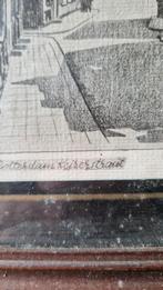 Zwart-witte tekening of litho met opschrift “Rotterdam – Kei, Ophalen