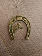 Koperen hoefijzer met paardenhoofd, Ophalen of Verzenden, Koper