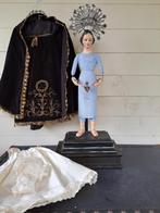 Antiek Houten Maria Processiebeeld met kleding, Antiek en Kunst, Kunst | Beelden en Houtsnijwerken, Ophalen of Verzenden