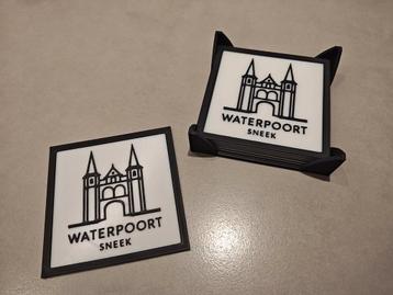  Onderzetters Waterpoort Sneek – Set van 6 met Houder beschikbaar voor biedingen