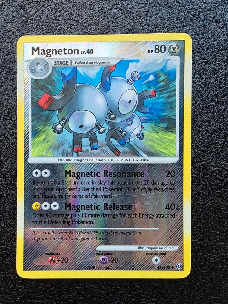 Magneton lv40 #42 diamond pearl stormfront reverse, Hobby en Vrije tijd, Verzamelkaartspellen | Pokémon, Nieuw, Losse kaart, Ophalen of Verzenden
