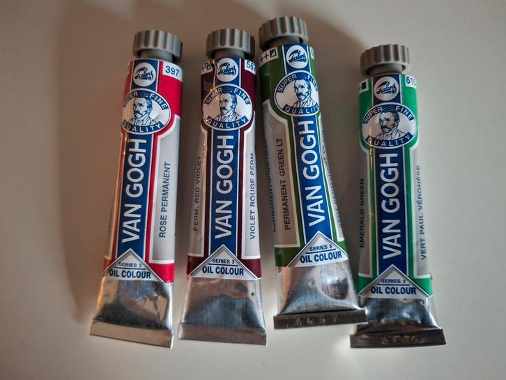 4 tubes olieverf Van Gogh / Talens, Hobby en Vrije tijd, Schilderen, Zo goed als nieuw, Olieverf, Ophalen of Verzenden