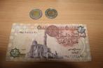 Egyptisch bankbiljet en munten (1 Pond), Ophalen of Verzenden, Egypte, Losse munt