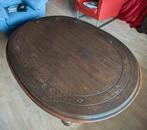 Vintage Houten Salontafel!, Ophalen, Gebruikt, 50 tot 75 cm, Ovaal