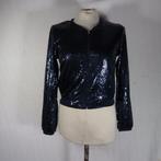 Donkerblauw vest.Pailletjes.Mt 36.Merk H&M, Blauw, ., Ophalen of Verzenden, Zo goed als nieuw
