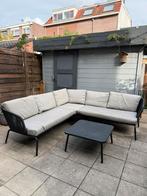 Tuinset Kopenhagen antraciet met tafel, Tuin en Terras, Tuinsets en Loungesets, Ophalen, 5 zitplaatsen, Kunststof, Bijzettafel