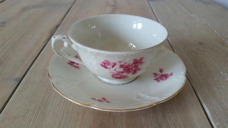 Kop en schotels Mosa Maastricht, set van 4, Antiek en Kunst, Antiek | Servies compleet, Ophalen of Verzenden