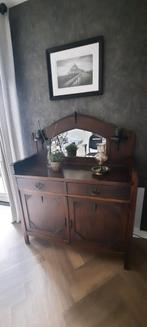 Mooi antiek houten kastje dressoir met spiegel, Huis en Inrichting, 25 tot 50 cm, 100 tot 150 cm, Gebruikt, Vintage/antiek