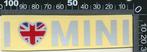 Sticker: Mini Cooper - I love Mini (Engelse vlag), Verzenden, Zo goed als nieuw, Auto of Motor