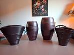 Set van 4 paarse bloempotten, Ophalen, Overige kleuren, Minder dan 50 cm, Glas