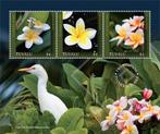 Tuvalu 2019 Bloemen Vogels Dieren, Verzenden, Postfris, Dier of Natuur