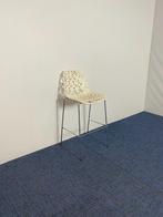 3 x Barkruk Crassevig Nett 73/4L, wit/chroom, Huis en Inrichting, Ophalen, Gebruikt, Met voetsteun, 60 tot 90 cm