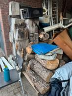 3 hopen hout en blokken meerpaal, Tuin en Terras, Haardhout, 3 tot 6 m³, Ophalen, Elzenhout, Stammen