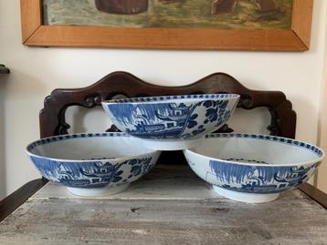 3x Vintage Delfts blauwe kastkommen beschikbaar voor biedingen