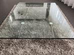 Design  Glazen Salontafel Beek Maupertuus 100 x 120 CM, Ophalen, 100 tot 150 cm, 50 tot 100 cm, Minder dan 50 cm