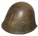Duits doorgebruikte nederlandse helm M27, Verzamelen, Verzenden, Landmacht, Nederland, Helm of Baret