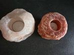 Zoutsteen waxinelichtjes, Overige materialen, Nieuw, Ophalen of Verzenden, Bruin