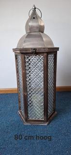 Lantaarn 80 cm hoog, Ophalen of Verzenden, Zo goed als nieuw, Metaal, 75 cm of meer