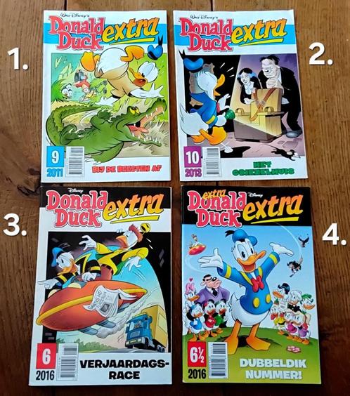 4x Donald Duck Extra - Walt Disney, Boeken, Stripboeken, Gelezen, Meerdere stripboeken, Ophalen of Verzenden