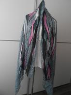 Grijs/rose/zwarte sjaal, Ophalen of Verzenden, Zo goed als nieuw, Maat 46/48 (XL) of groter, Sjaal