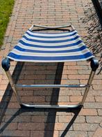 Crespo voetenbank blauw, Caravans en Kamperen, Ophalen, Zo goed als nieuw, Overige