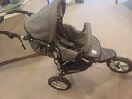 Kinderwagen en reiswieg met accessoires grijs, Kinderen en Baby's, Kinderwagens en Combinaties, Gebruikt, Luchtbanden, Combiwagen