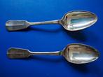 Verzilverde opscheplepels met inscriptie, Antiek en Kunst, Ophalen of Verzenden