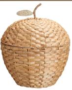 Rietenmand Appel, Huis en Inrichting, Woonaccessoires | Schalen en Manden, Ophalen, Zo goed als nieuw, Rechthoekig