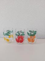 3 Vintage sap glazen, Gebruikt, Ophalen of Verzenden