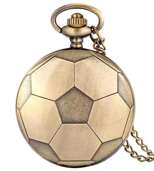 zakhorloge model voetbal in bronskleur, Sieraden, Tassen en Uiterlijk, Overige Accessoires, Nieuw, Ophalen of Verzenden