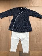 NIEUW jurkje/tuniekje donkerblauw witte stippen/accenten 62, Kinderen en Baby's, Babykleding | Maat 62, Ophalen of Verzenden, Nieuw