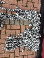 Nieuwstaat zwart wit grijs vliegengordijn kattenstaarten, Ophalen of Verzenden, Zo goed als nieuw, Overige typen, 200 tot 215 cm