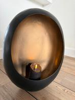 Richmond Interiors kandelaar Civan medium zwart/goud glitter, Huis en Inrichting, Ophalen, Overige materialen, 25 tot 50 cm, Zwart