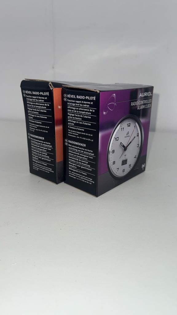 Auriol Radio-Controlled Wekker - Nieuw in doos, Huis en Inrichting, Woonaccessoires | Klokken, Nieuw, Wekker of Tafelklok, Analoog