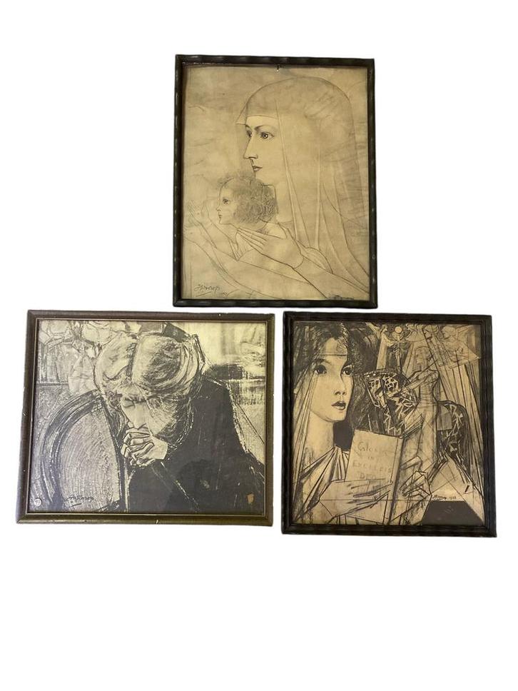 Diverse schilderijen van Jan Toorop 1927 en 1923, Antiek en Kunst, Kunst | Schilderijen | Klassiek, Ophalen of Verzenden