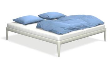 Showroom Auping Essential 140x210 Pure White Incl Matrassen beschikbaar voor biedingen